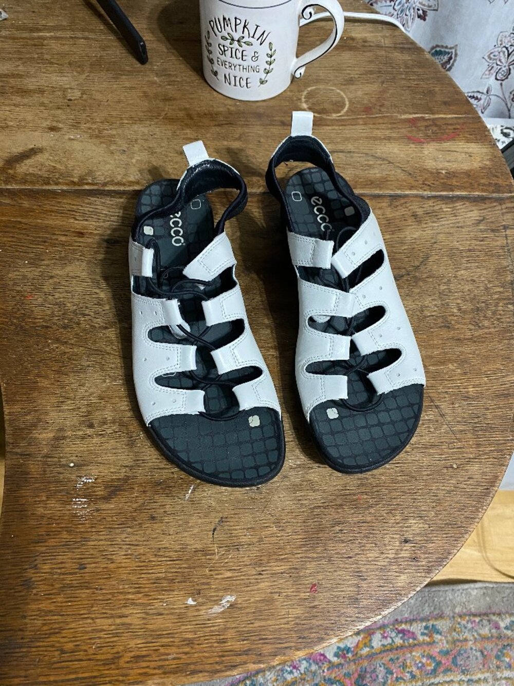 Ecco  White Sandals, size 40 EU/9 US
